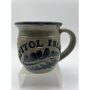 Capitol Island Pottery Speckled Mug Cup G Mark Signed